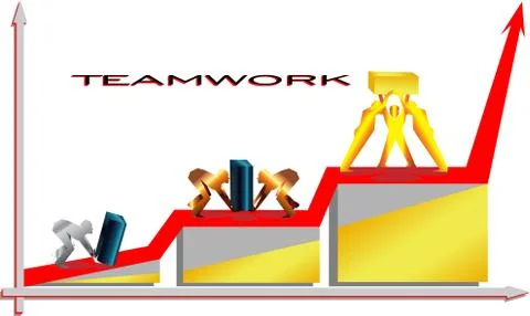 Teamwork / infographic / vector illustration of teamwork Stock Illustration