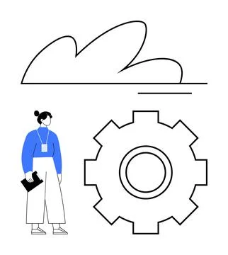 Teamwork, innovation, cloud computing, business strategy, problem-solving, co Ilustración de archivo