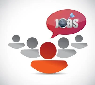 Teamwork jobs illustration design Stock Illustration