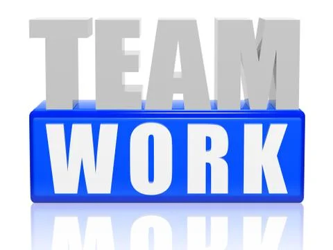 Teamwork - letters and cubes Stock Illustration