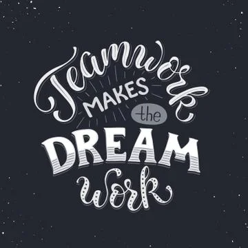 Teamwork Letting Poster Stock Illustration