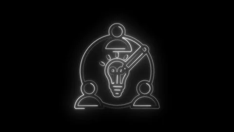 Teamwork lightbulb idea collaboration people brainstorming innovation concept Stock Footage 333956873