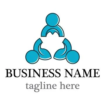 Teamwork logo template icon design 스톡 일러스트