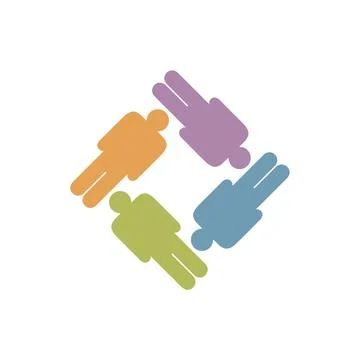 Teamwork Logo Template Illustration Design. Stock Illustration