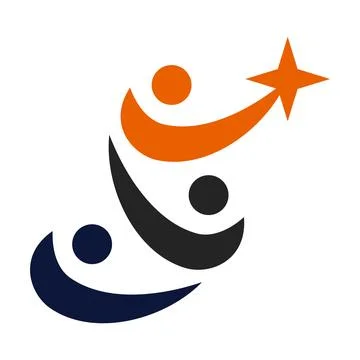 Teamwork logo template Isolated. Brand Identity. Icon Abstract Vector graphic Stock Illustration