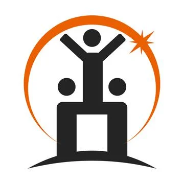 Teamwork logo template Isolated. Brand Identity. Icon Abstract Vector graphic Stock Illustration