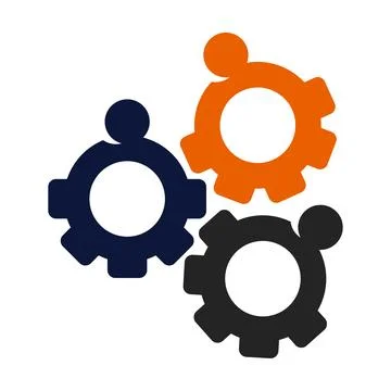 Teamwork logo template Isolated. Brand Identity. Icon Abstract Vector graphic Stock Illustration