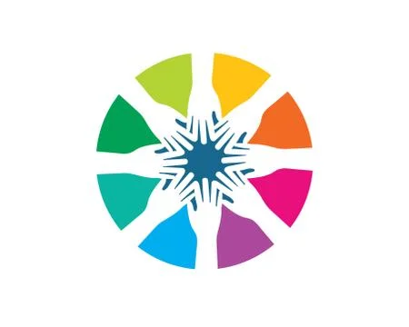 Teamwork logo  vector icon illustration design Stock Illustration