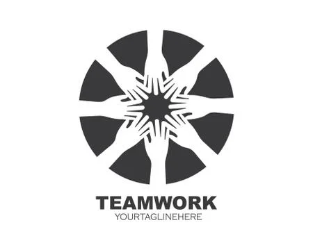 Teamwork logo  vector icon illustration design Stock Illustration
