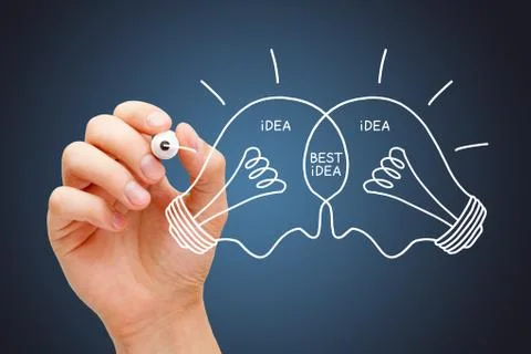 Teamwork Makes Best Idea Light Bulbs Concept Stockfoto's