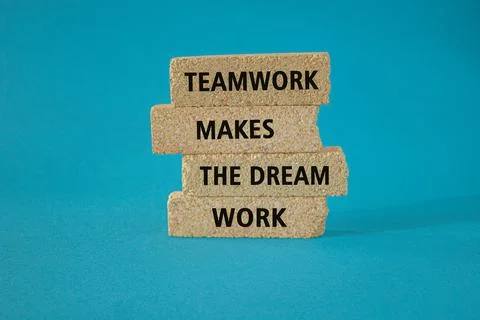 Teamwork makes the dream work symbol. Stock Photos