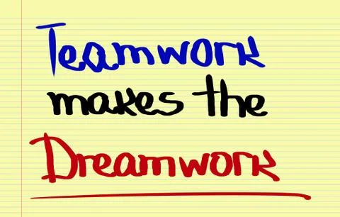 Teamwork Makes The Dreamwork Concept Stock Illustration