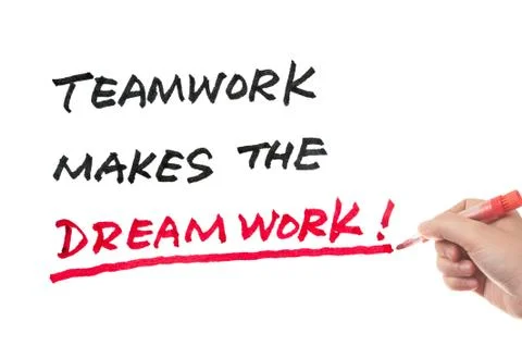 Teamwork makes the dreamwork Stock Illustration