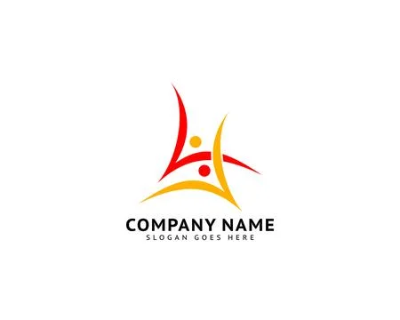 Teamwork Management People Group Logo Illustration
