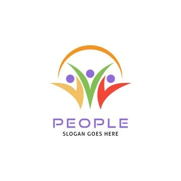 Teamwork Management People Group Logo Illustration