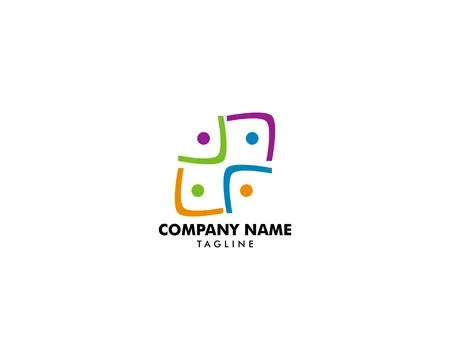 Teamwork Management People Group Logo Illustration