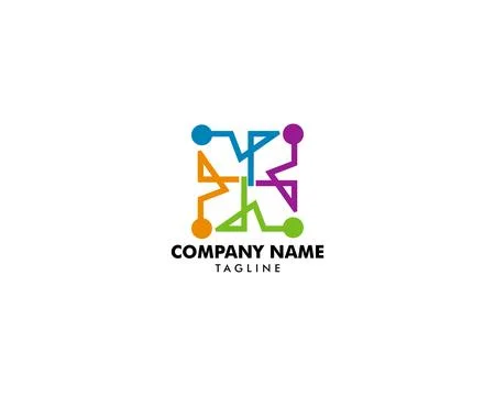 Teamwork Management People Group Logo Illustration