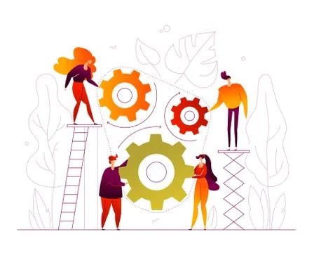 Teamwork - modern flat design style colorful illustration Stock Illustration