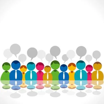 Teamwork or group of people Stock Illustration
