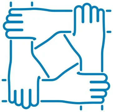 Teamwork or Hands Friends Ilustración de archivo