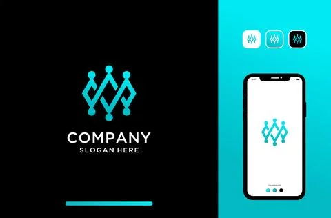 Teamwork or partnership logo design. Stock Illustration