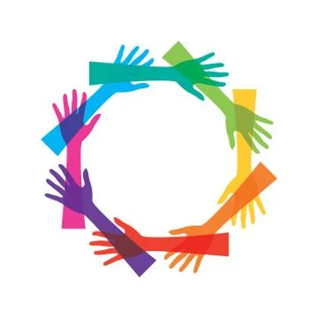 Teamwork or unity concept design vector Stock-Illustration