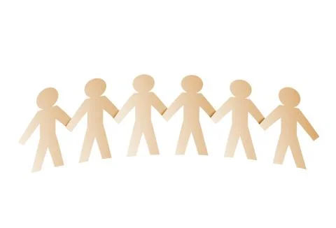 Teamwork, paper people Stock Photos