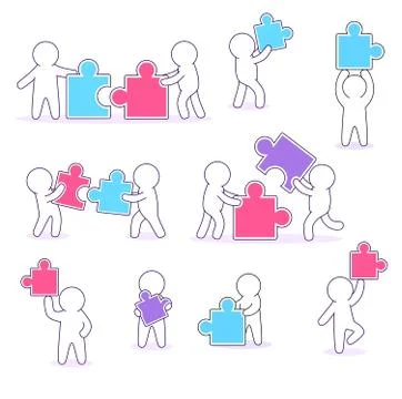 Teamwork, partnership and development concept Stock Illustration