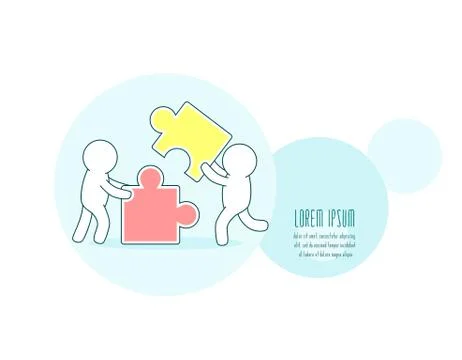 Teamwork, partnership and development concept Illustrazione stock