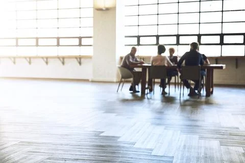 Teamwork, partnership and planning with business people in meeting for project Stock Photos
