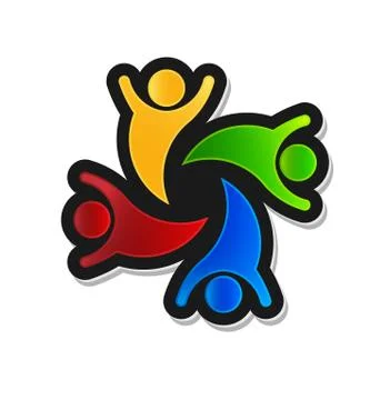 Teamwork Party  Stock Illustration