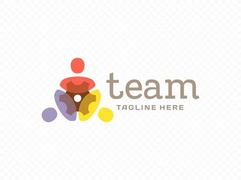 Teamwork with people and gear vector design Stock Illustration