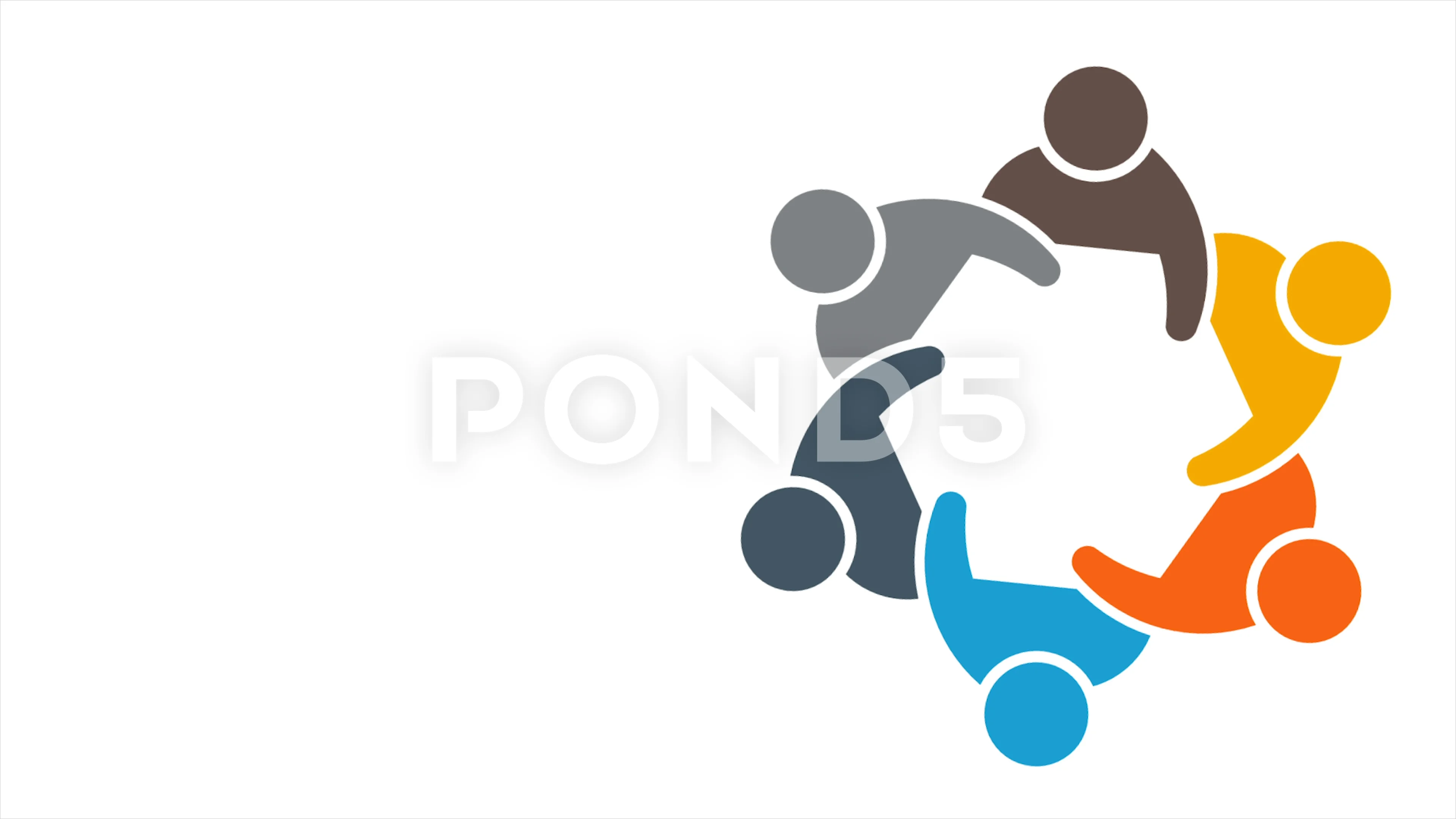 Teamwork People Group of Six, Coming Tog... | Stock Video | Pond5