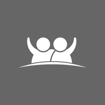 Teamwork people two persons icon Illustrazione stock