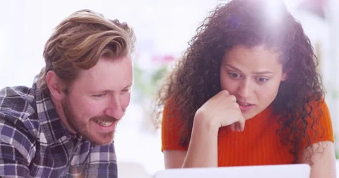 Teamwork, problem solving and a mentor with an employee in the office Stock Footage 301258911