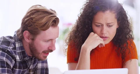 Teamwork, problem solving and a mentor with an employee in the office Stock Footage 301259091