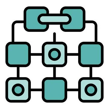 Teamwork process icon vector flat Illustrazione stock