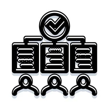 Teamwork process optimization and compliance management system concept Stock Illustration