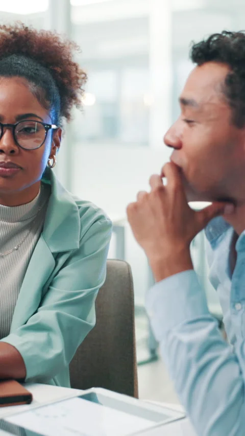 Teamwork, programmer and woman with ideas, office and employee with glasses for Stock Footage 306893430