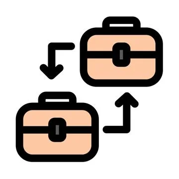 Teamwork- Project Collaboration- Data Transfer Icon Stock Illustration