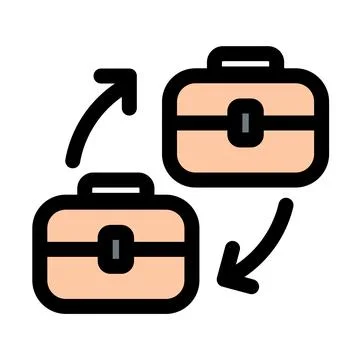 Teamwork- Project Exchange- Agile Workflow Icon Stockillustratie