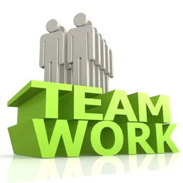 Teamwork with puppet Stock-Illustration