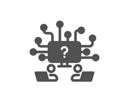 Teamwork question icon. Ask help sign. Vector Ilustración de archivo
