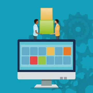 Teamwork related icons image Stock Illustration
