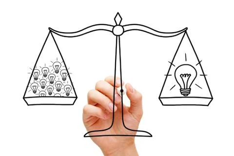 Teamwork Scale And Light Bulbs Concept 스톡 사진