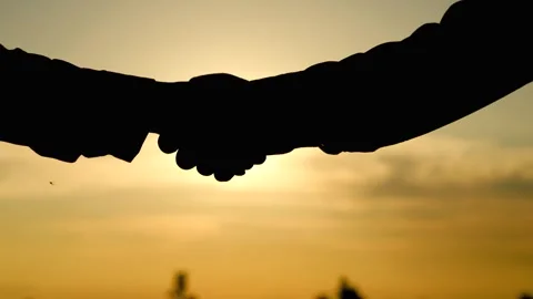 Teamwork, shake hands with employer, consent symbol sign, professional manager Stock Footage 244308960