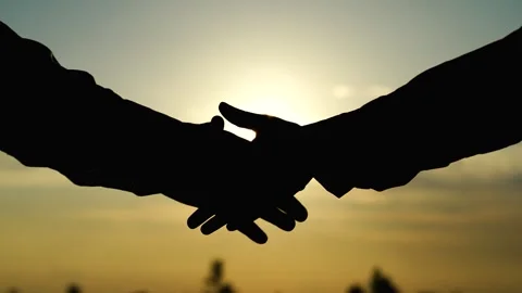 Teamwork, shake hands with employer, consent symbol sign, professional manager Stockbeeldmateriaal 244551567