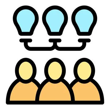 Teamwork sharing ideas generating brainstorming solutions together 스톡 일러스트