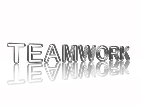 Teamwork sliver letters Ilustración de archivo