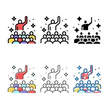 Teamwork soft skill concepts color icon vector Stock Illustration